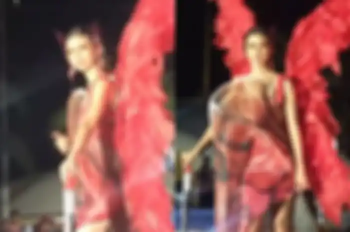 video Yuki Kato ngobrol dengan penonton di  Jember Fashion Carnaval Viral di TikTok