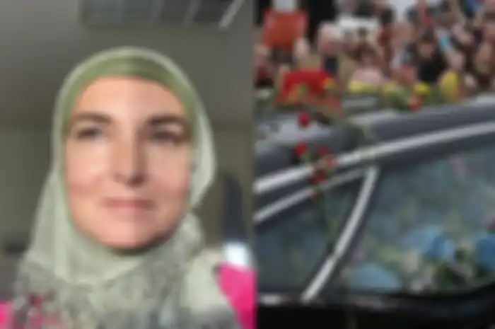 Ribuan orang melihat iring-iringan mobil jenazah penyanyi legendaris asal Irlandia Sinead O'Connor 