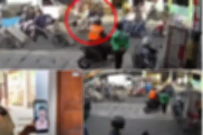Tangkapan layar rekaman CCTV detik-detik penyiraman air keras dilakukan kelompok pelajar terhadap pelajar SMK, Muhammad Abidzar ( kiri bawah), di Jalan Pisangan Lama III, Pulogadung, Jakarta Timur, Selasa (8/8/2023). 