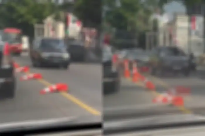 Viral di TikTok cone meleyot di tengah jalanan Semarang diduga karena suhu panas