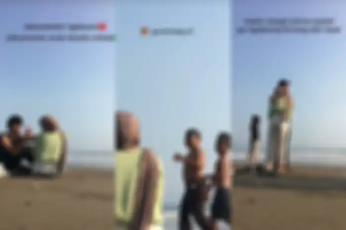 Viral di TikTok pasangan kekasih tak sengaja rekam bocah hanyut di pantai.