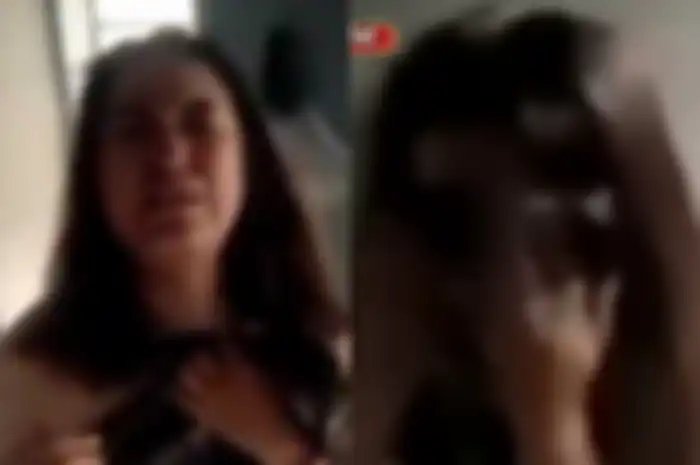 Wanita ini nangis digerebek oleh suami sah sedang tanpa busana bareng selingkuhan 