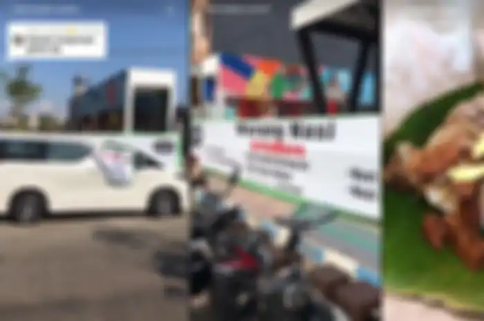 Mobil Alphard dijadikan gerobak untuk berjualan nasi 