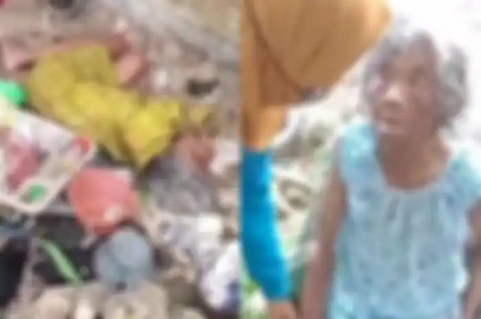 Ibu di Blitar ditelantarkan anaknya, pilu tidur ditumpukan sampah