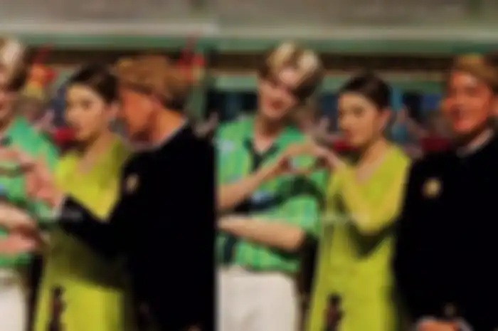 Momen lucu Selvi Ananda tepis tangan Gibran demi pose couple heart sign bareng Leo XODIAC.