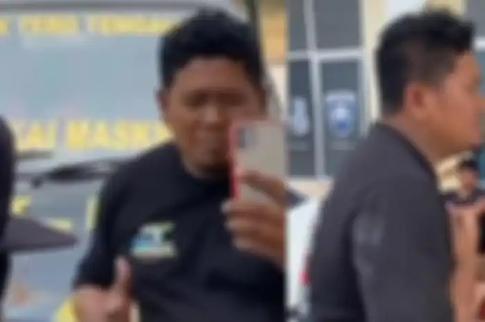 Aksi sopir truk melarang cita-cita anaknya jadi polisi di hadapan anggota polsek.