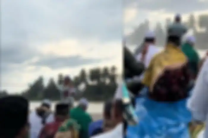 Viral momen warga salat Istisqa meminta hujan langsung terkabul.