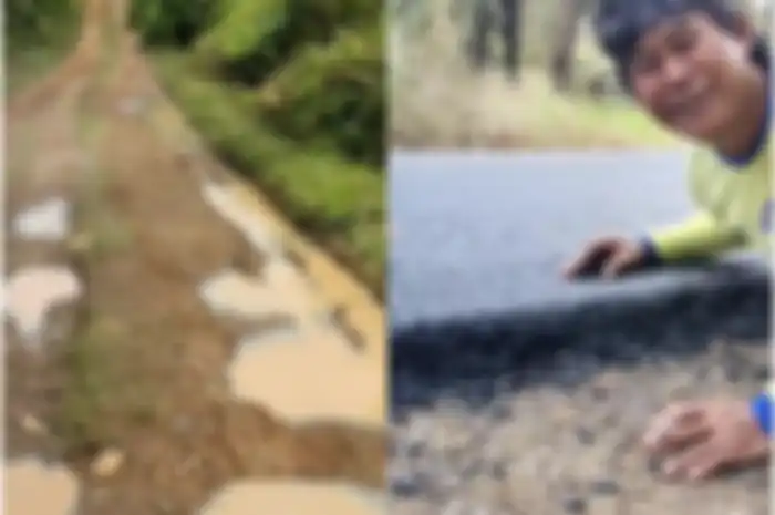Viral di TikTok pria mencium aspal karena jalan rusak 37 tahun akhirnya diperbaiki