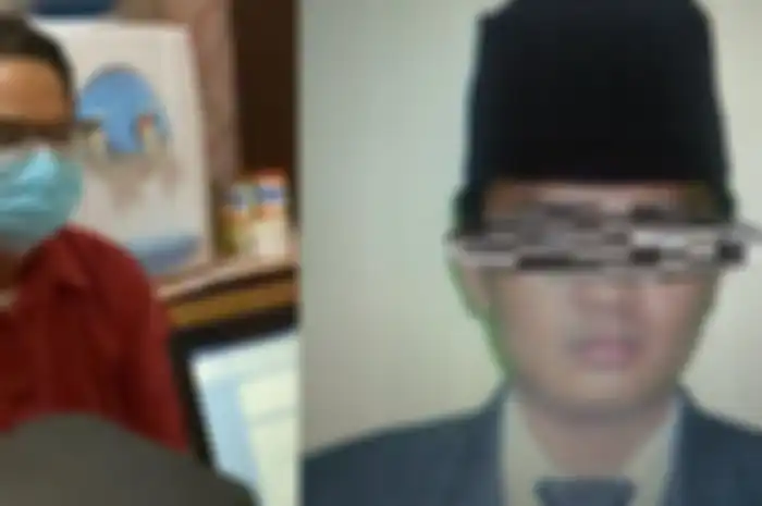Kolase foto MRD (kiri), oknum guru SMK Negeri 14 Medan dan anaknya SNHD (kanan).