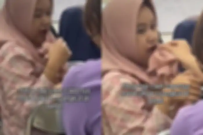 Viral, mahasiswi panik jilbab nyangkut di behel