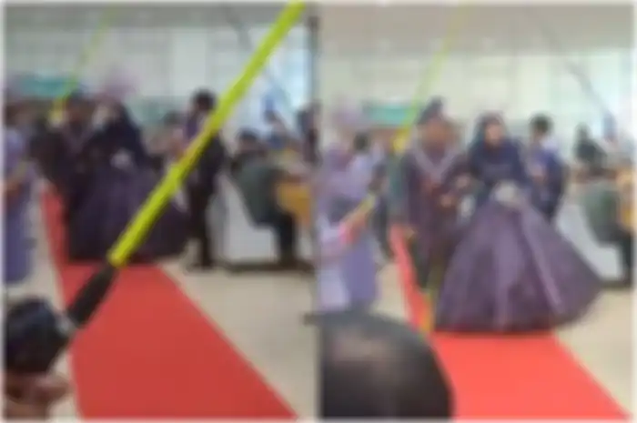 Pernikahan pengantin dengan konsep mancing pora viral