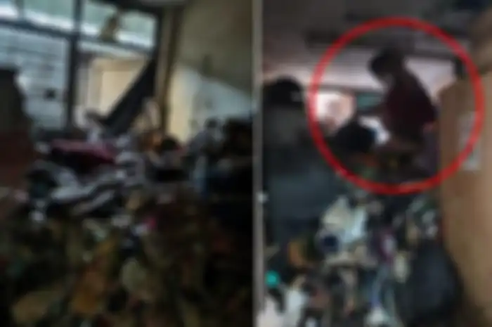 Pemilik kontrakan syok, salah satu kamar yang disewakan penuh sampah.