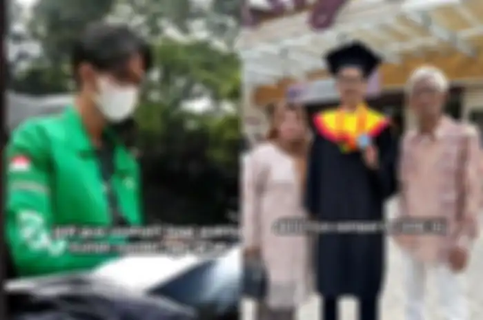 Kisah perjuangan pria berhasil wisuda sambil kerja jadi driver ojol untuk biayai kuliah