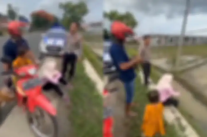 Emak-emak nangis kejer keinginan membeli sepeda motor tak sesuai harapan.