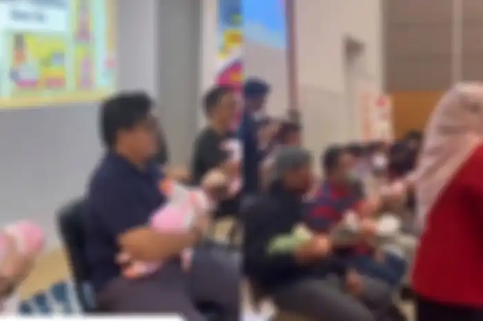 Ayah ikut kelas menyusui viral