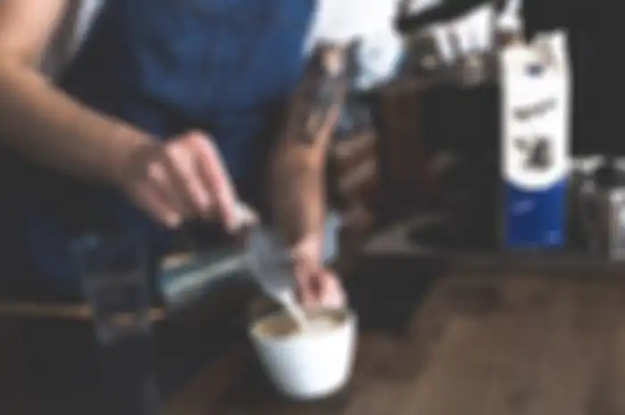 Ilustrasi barista kopi