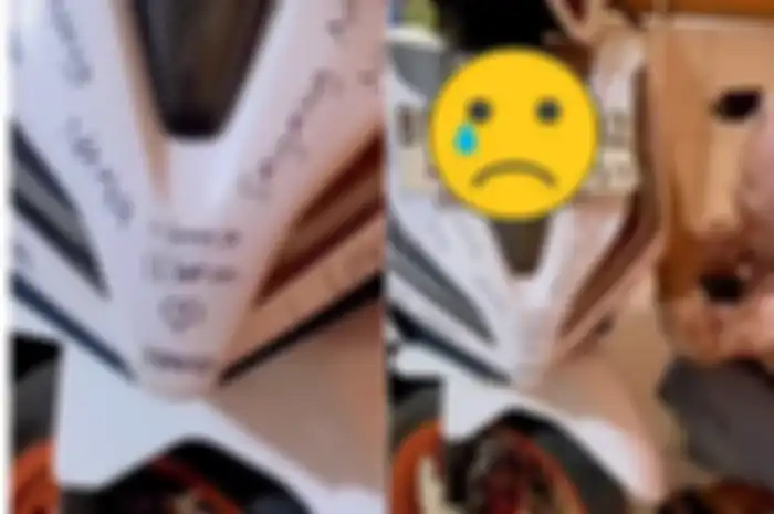Viral cewek coret motor pacarnya biar nggak selingkuh
