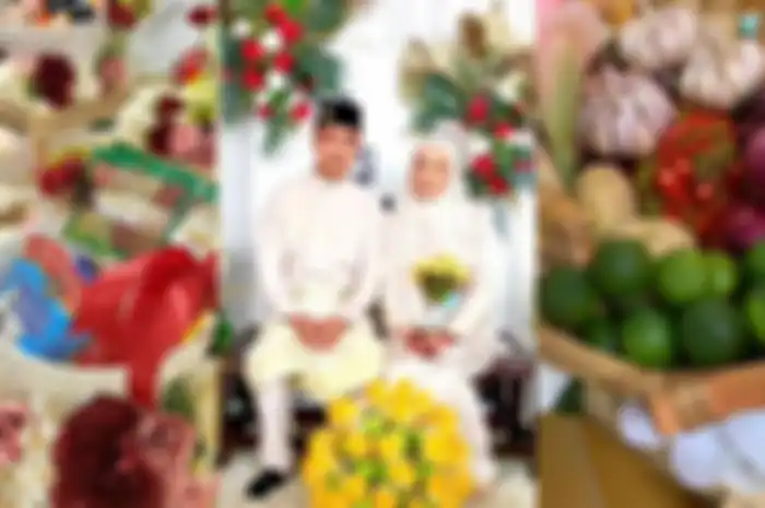 wanita ini ikhlas terima seserahan bumbu dapur di hari pernikahannya