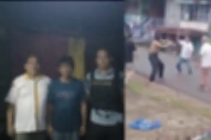 Viral Bapak anak duel pakai senjata tajam (sajam)