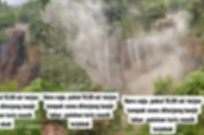 Video viral momen saat Air Terjun Tumpak Sewu di Kabupaten Lumajang mengalami banjir lahar. 