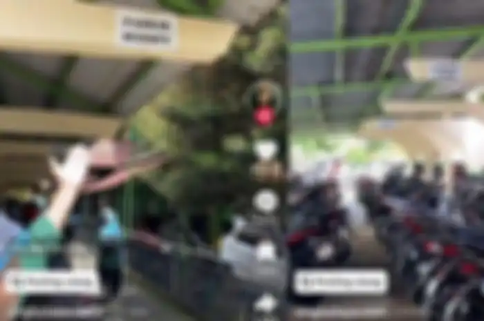 Parkiran di sekolah ini tertata rapi hingga videonya viral di TikTok.
