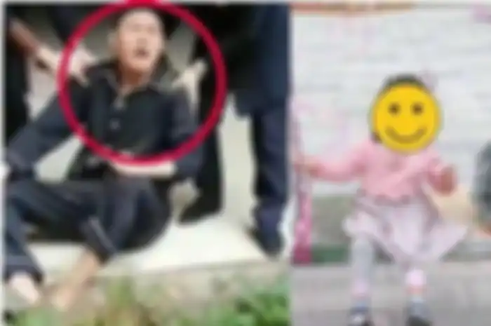 Pria ini tertangkap kamera pura-pura menangis usai dorong anak dari balkon lantai 15 
