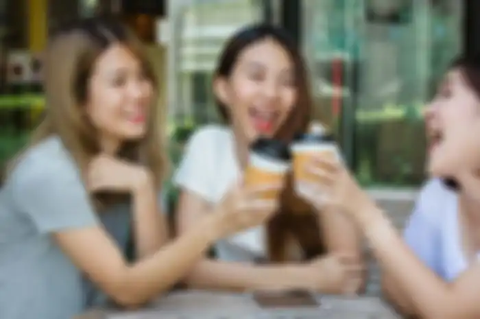 Ilustrasi nongkrong di coffee shop
