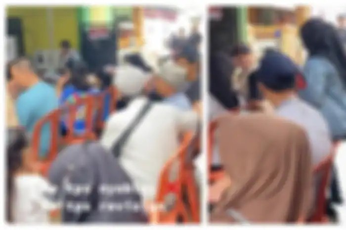 Tangkapan layar video mahasiswi datangi TPS bukan untuk nyoblos tapi bimbingan skripsi.