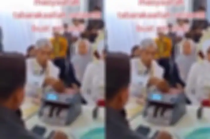 viral di tiktok pengantin pria pakai mesin penghitung uang untuk hitung duit mahar ke calon istri