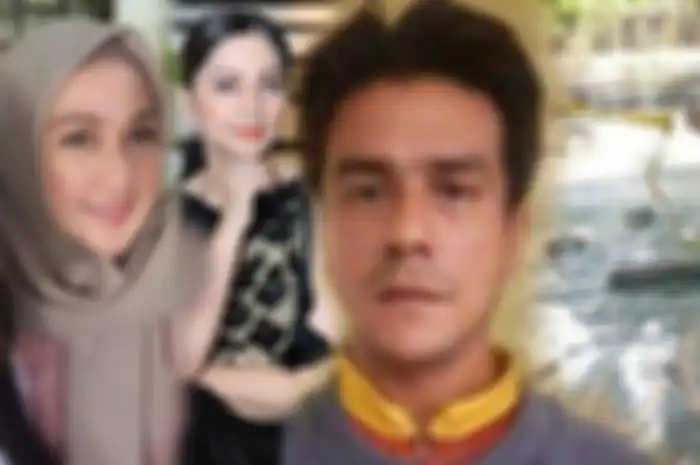 Ghatan Saleh (tengah), mantan suami Cut Keke dan Dina Lorenza (kiri) terlibat kasus penembakan 
