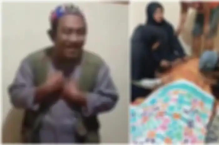 Pria yang disebut-sebut pengasuh ponpes malah cengar-cengir ketika antar jenazah Bintang Balqis Maulana.
