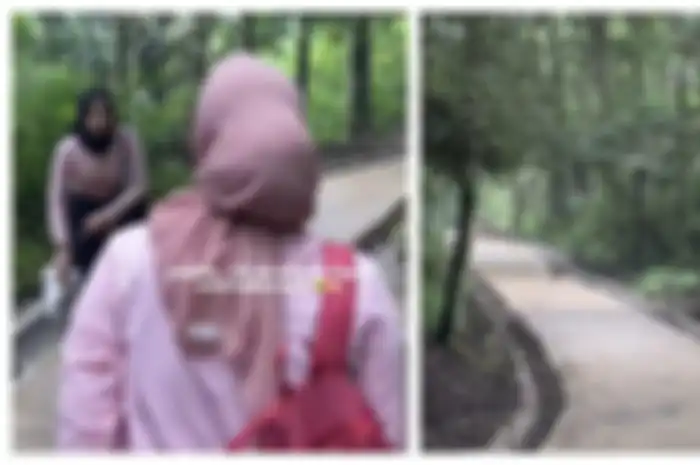 Momen healing malah dikejar monyet saat jalan-jalan di tahura 