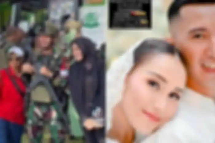 Kolase foto Lettu TNI Muhammad Fardhana ke Papua dan tunangan dengan Ayu Ting Ting.