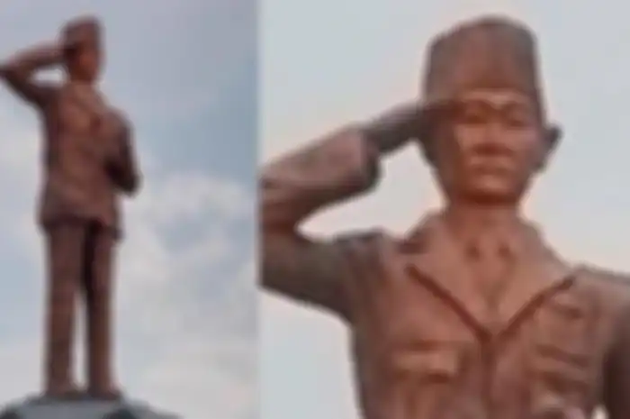 Patung Bung Karno di Banyuasin setelah dibuat ulang (Tribun Sumsel)