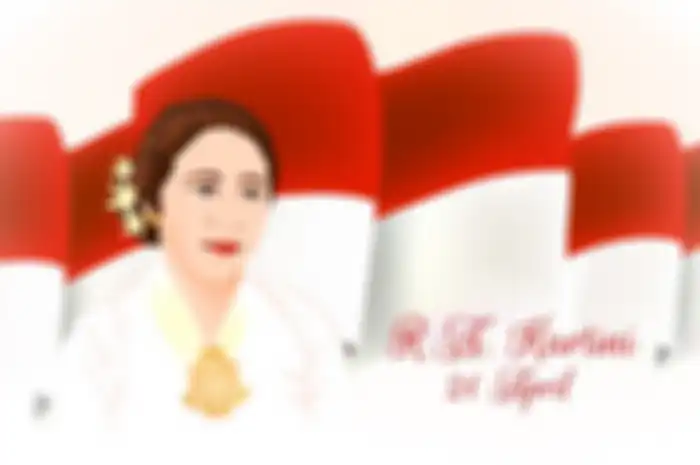 Ilustrasi poster selamat Hari Kartini.