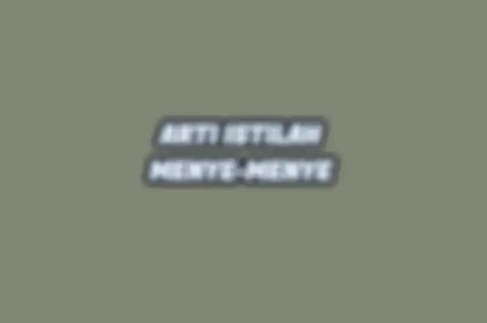 arti istilah menye-menye