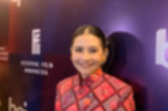 Prilly ketika ditemui setelah Konferensi Pers Peluncuran FFI 2024 di XXI Lounge Plaza Senayan, Jakarta, Senin (22/4/2024).
