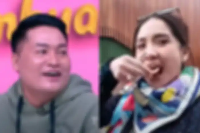 Kolase foto Nagita Slavina dan asistennya, Merry