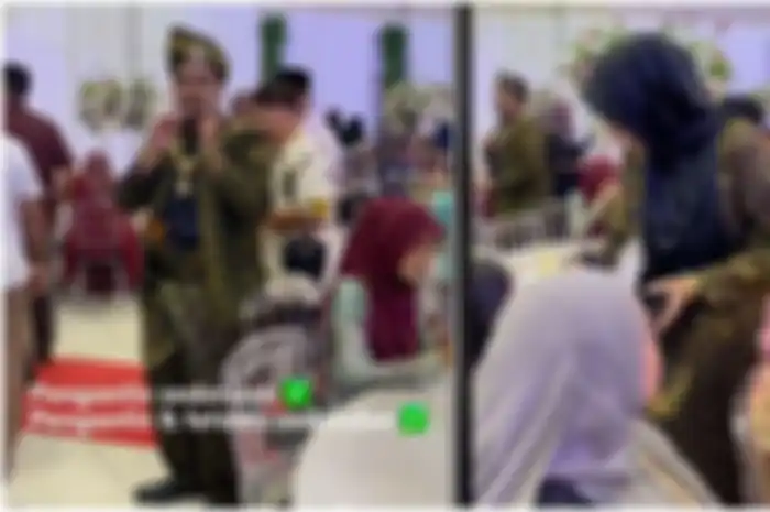 Pengantin pria syok, baju yang dikenakan couple dengan tamu wanita.