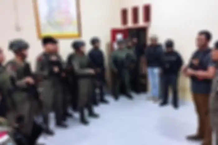 Foto Brimob Polri yang ditugaskan di Papua untuk melalukan langkah-langkah penegakan hukum terhadap KKB Papua 