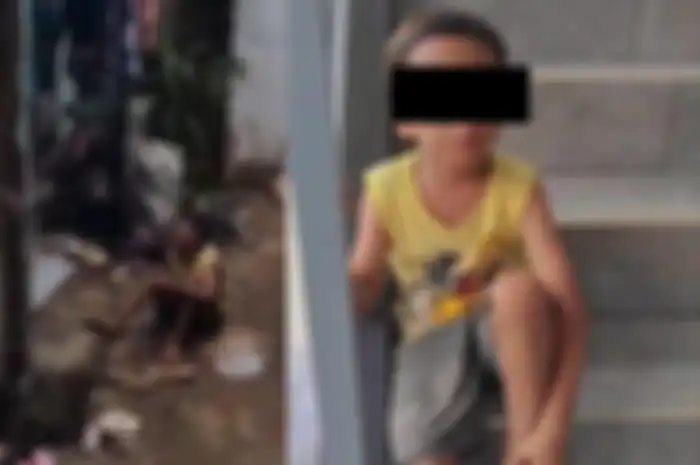 Gibran, bocah asal Bogor yang menangis kelaparan minta makan ke ibunya namun malah dimarahi. 