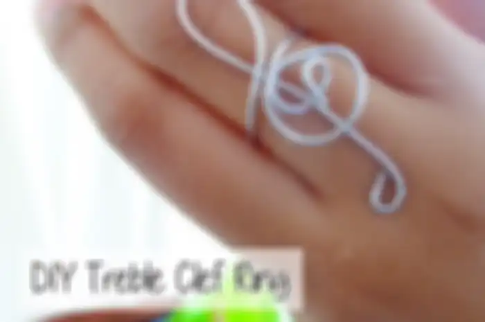 DIY Cara Membuat Cincin Bentuk Kunci Nada atau Treble Clef