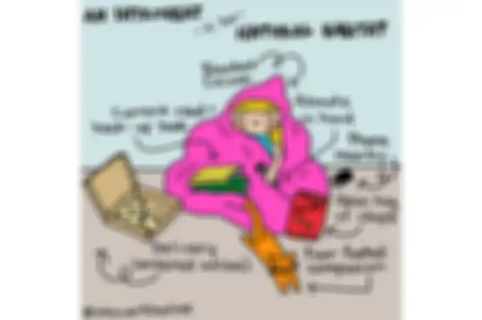 10 Ilustrasi Kocak Tentang Karakter & Kebiasaan Cewek Introvert Dalam Kehidupan Sehari-hari. Gambar: introvertdoodle