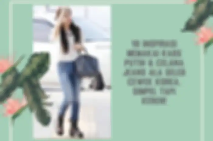 Tampil keren pakai kaos putih dan celana jeans