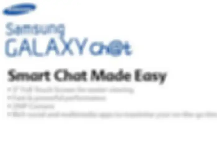 Touch and Type dengan Samsung Galaxy Ch@t