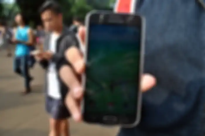 Smartphone salah satu pemain Pokemon Go