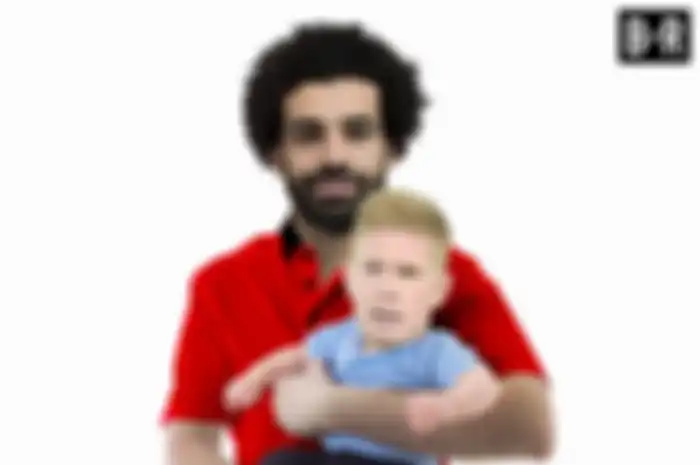 Mohamed Salah Gendong Kevin De Bruyne