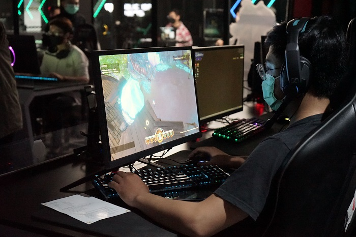 Suasana acara Alpha Launch game Eizpher Chain, Kamis (21/10).
