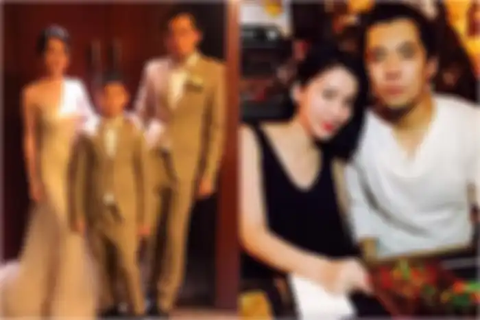 Jill Gladys bersama Yuan Wibowo dan anak