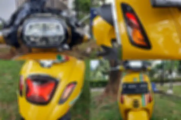 Modifikasi Vespa Sprint 150 upgrade sektor pencahayaan dari Virtu.